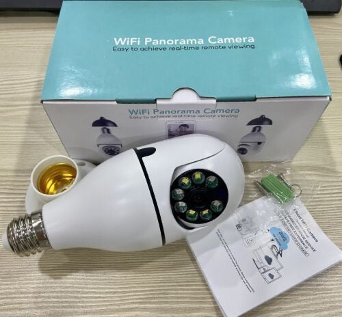 Caméra Ampoule WiFi 360° – Surveillance Intelligente Panoramique